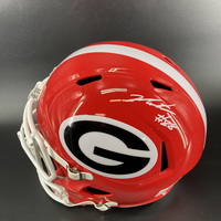 NFL - Georgia Replica helmet signed by Eagles 2023 1st round picks Nolan...