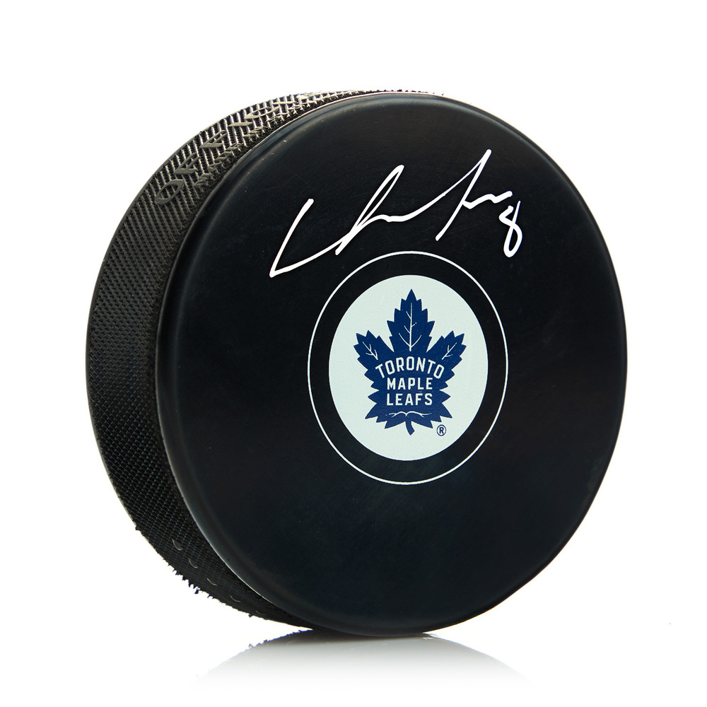 Chris Tanev Autographed Toronto Maple Leafs Hockey Puck