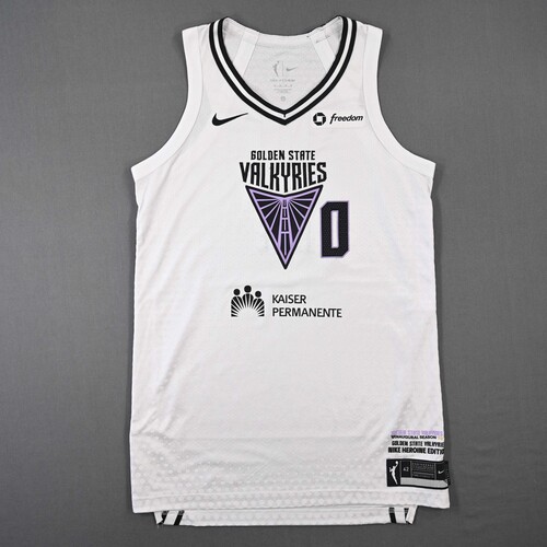 Image of Leite, Carla - Golden State Valkyries - White Heroine Edition Jersey - Worn 9/11/25 - 2025 WNBA Season
