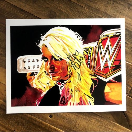 Alexa Bliss SIGNED 11 x 14 Rob Schamberger Print