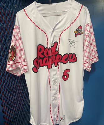 Brian Van Belle #5 Signed Red Snapper Jersey