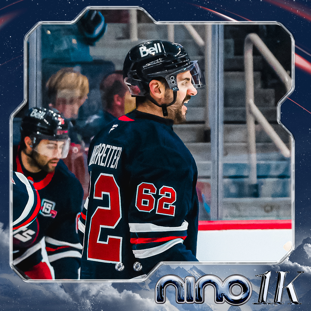 Dylan DeMelo #2 Warmup Worn Nino Niederreiter Commemorative Jersey