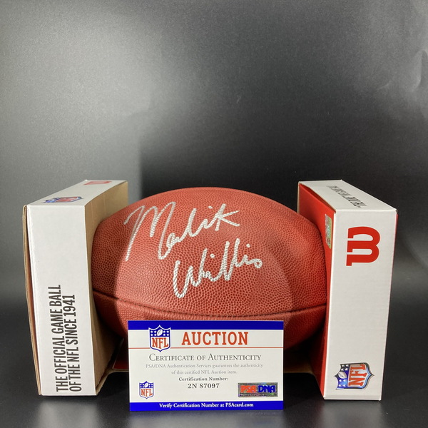 NFL - Titans Malik Willis Signed Authentic Football