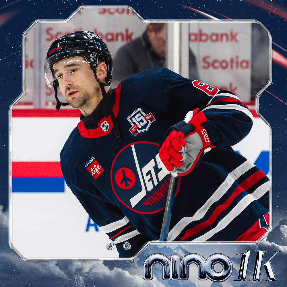 Neal Pionk #4 Warmup Worn Nino Niederreiter Commemorative Jersey