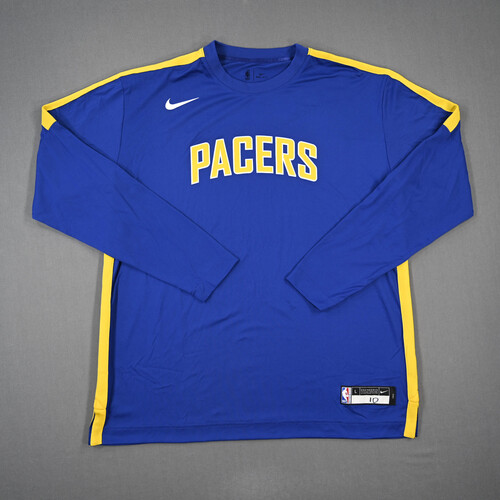 Image of Bowen II, Brian - Indiana Pacers - Game-Issued City Edition Long-Sleeved Shooting Shirt - 2021-22 NBA Season