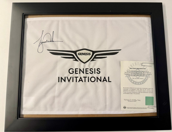 Tiger Woods Autographed Genesis Invitational Pin Flag