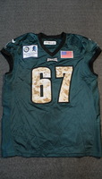 EAGLES  - CHANCE WARMACK SALUTE TO SERVICE SIGNED PRACTICE WORN JERSEY W...
