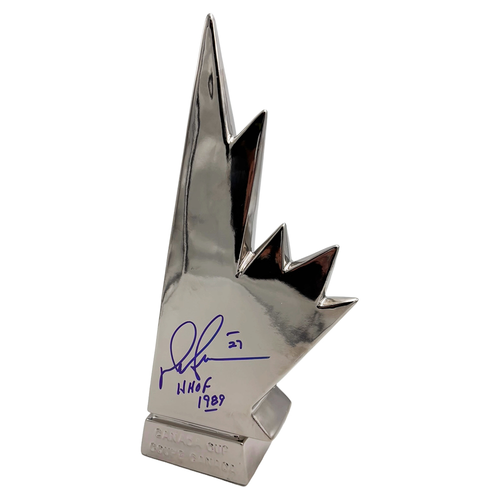 Darryl Sittler Autographed Canada Cup Replica Trophy w/HHOF 1989 Inscription