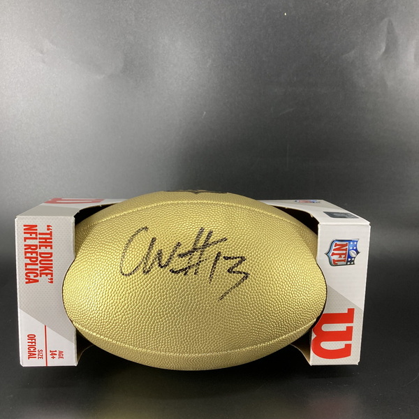 NFL - Bears Caleb Williams Signed Gold Composite Football