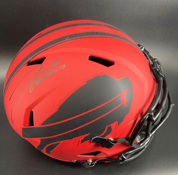 Bills - Josh Allen Signed Replica Rave Helmet