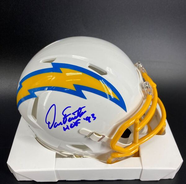 HOF - Chargers Dan Fouts Signed HOF Mini Helmet