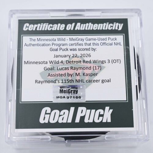 Image of Raymond, Lucas - Minnesota Wild - January 22, 2026 at Minnesota Wild (Wild's 25th Anniversary Logo)