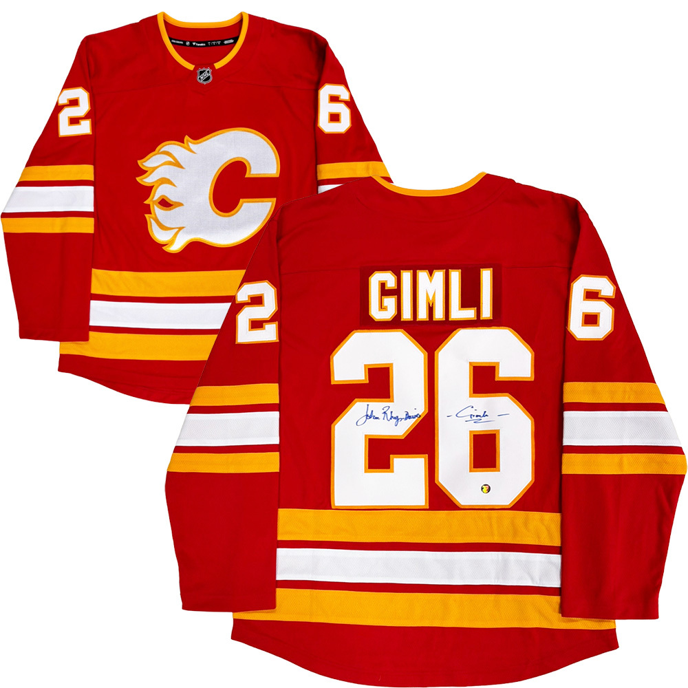 John Rhys-Davies Autographed Calgary Flames LOTR GIMLI Jersey - 2026 Calgary Expo