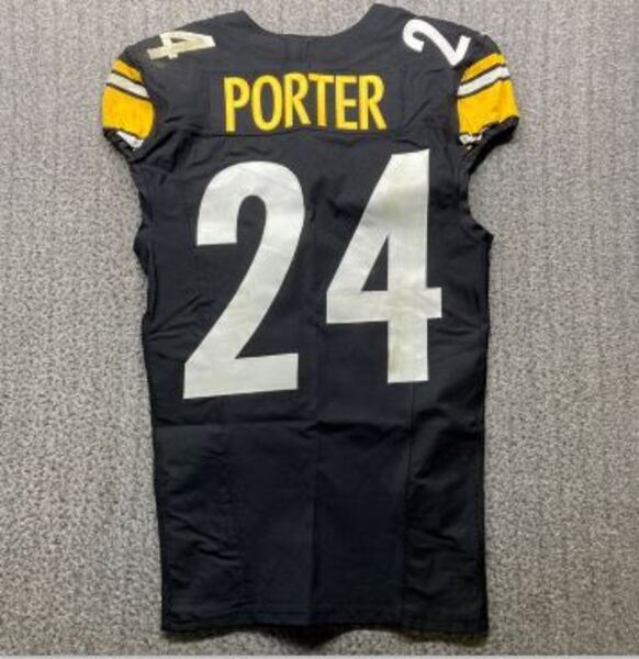 Crucial Catch - Steelers Joey Porter Jr. Game Used Jersey (10/6/2024) Si...