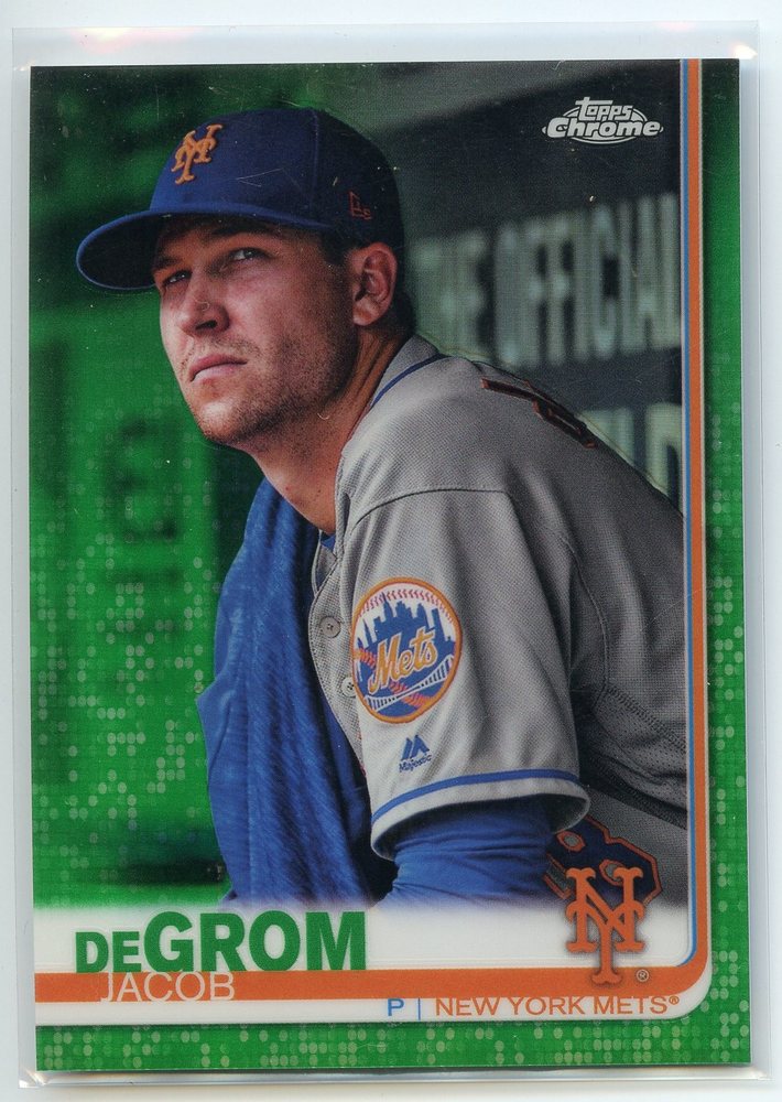 2019 Topps Chrome Green Refractors #59 Jacob deGrom 92/99