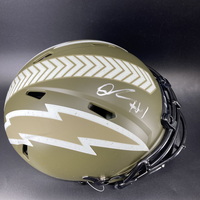 NFL - Chargers Quentin Johnston Signed Authentic STS Helmet