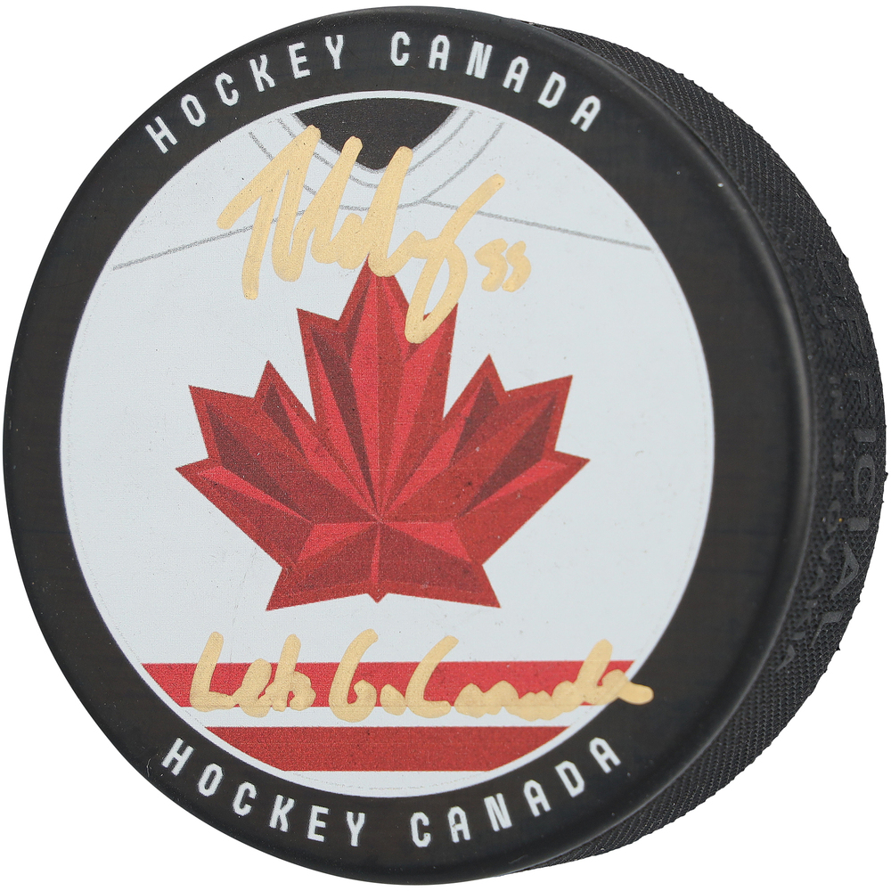 Thomas Harley Dallas Stars Autographed Team Canada 2026 Olympics Hockey Puck with 