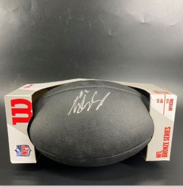 NFL - Raiders Ashton Jeanty Signed Black Composite Silver Series Football