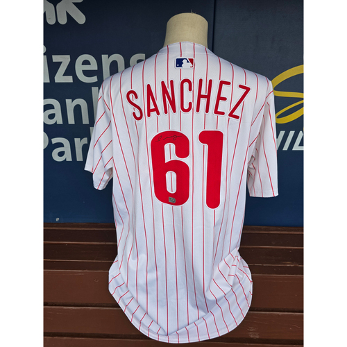 Photo of Cristopher Sánchez Autographed Home Jersey