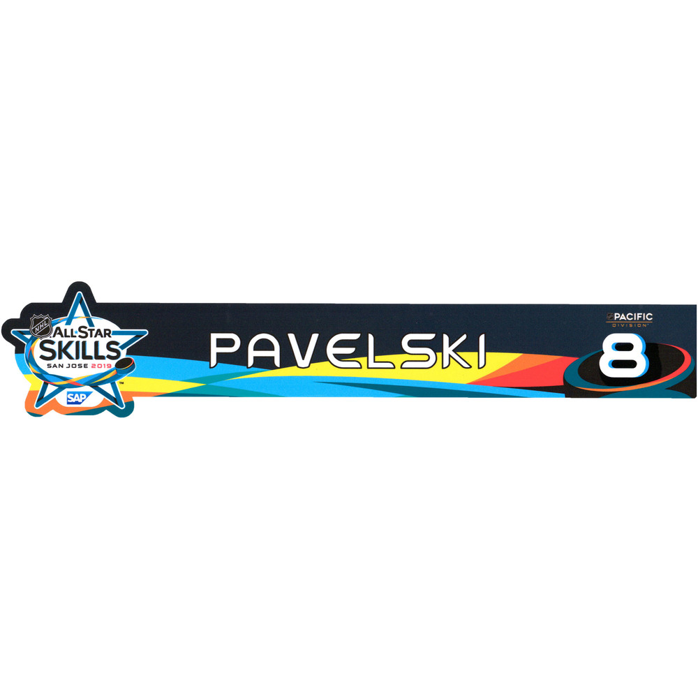 Joe Pavelski San Jose Sharks Event-Used #8 Locker Nameplate from All-Star Skills Competition