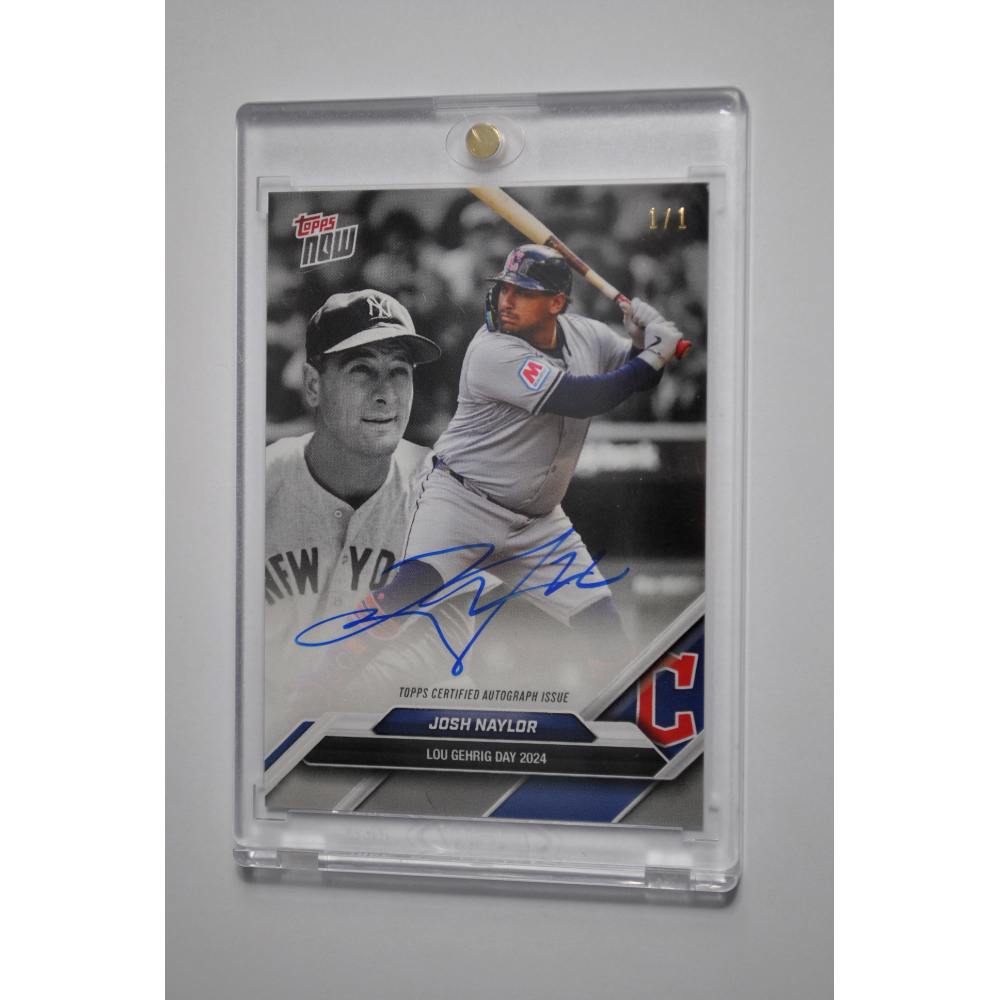Josh Naylor Signed 1/1 Lou Gehrig Day Topps Now | MLB Charities