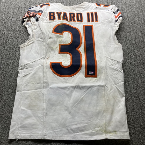 Crucial Catch - Bears Kevin Byard III Game Worn Jersey 10/27/2024 Size 4...