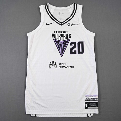 Image of Martin, Kate - Golden State Valkyries - White Heroine Edition Jersey - Worn 3 Games - 9/9/25, 9/11/25 & WNBA Playoffs - First Round - Game 1 - 9/14/2025 - 2025 WNBA Season