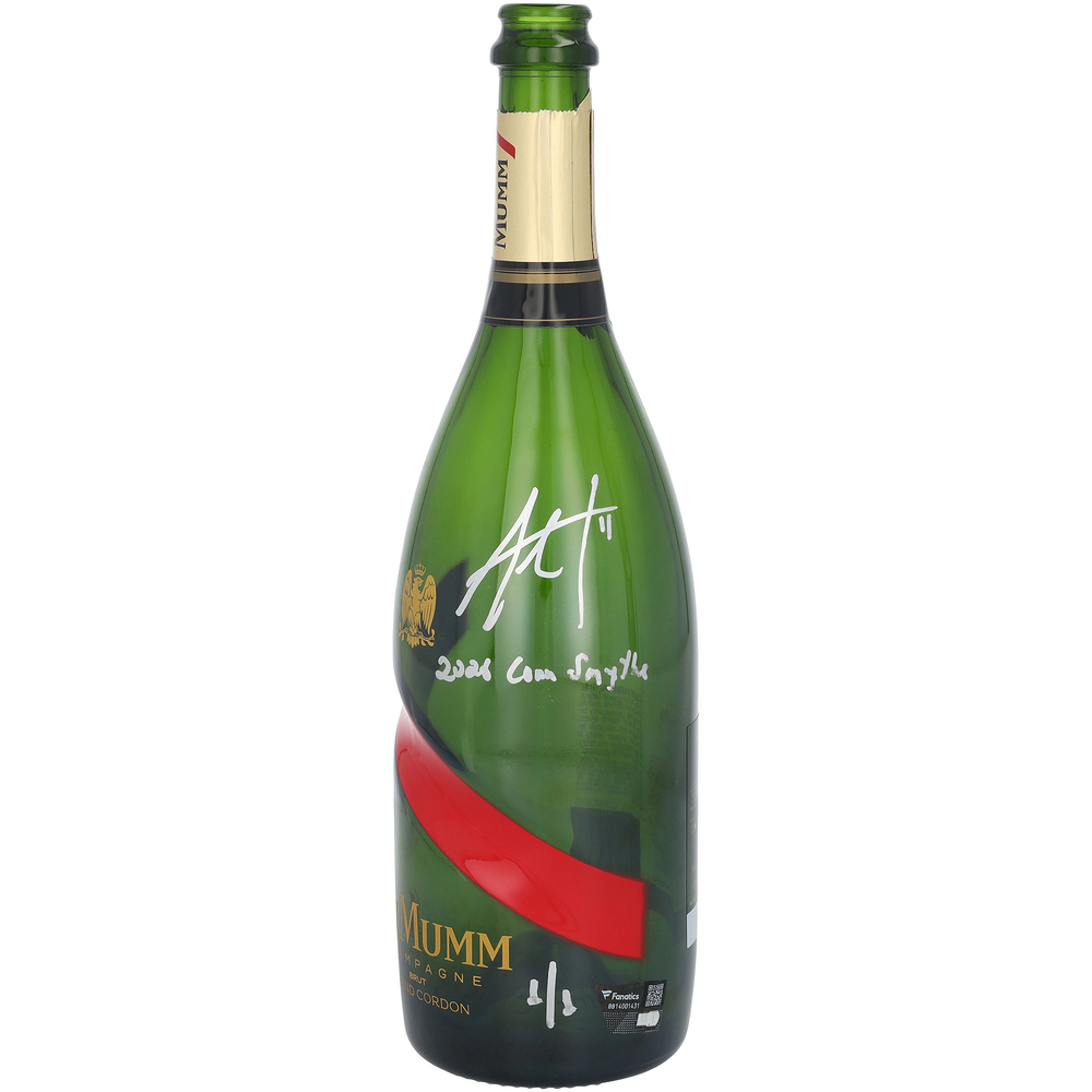 Jordan Staal Carolina Hurricanes Autographed 2026 Stanley Cup Champions Celebration-Used Locker Room Mumm Champagne Bottle with 