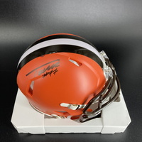 NFL - Browns Wyatt Teller Signed Mini Helmet
