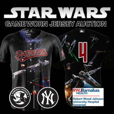 Infielder Dylan Jasso #4, Size 44 (MD), Game-Worn and signed Star Wars Jersey