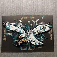 Eagles - Jalen Hurts Signed 3D Metal Wall Art (28x20) With On-Field Supe...