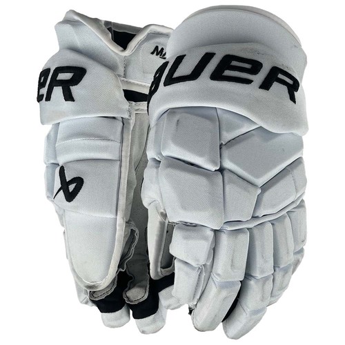 Photo of Game-Used 2026 Stadium Series Bauer Hockey Gloves - Casey Mittelstadt