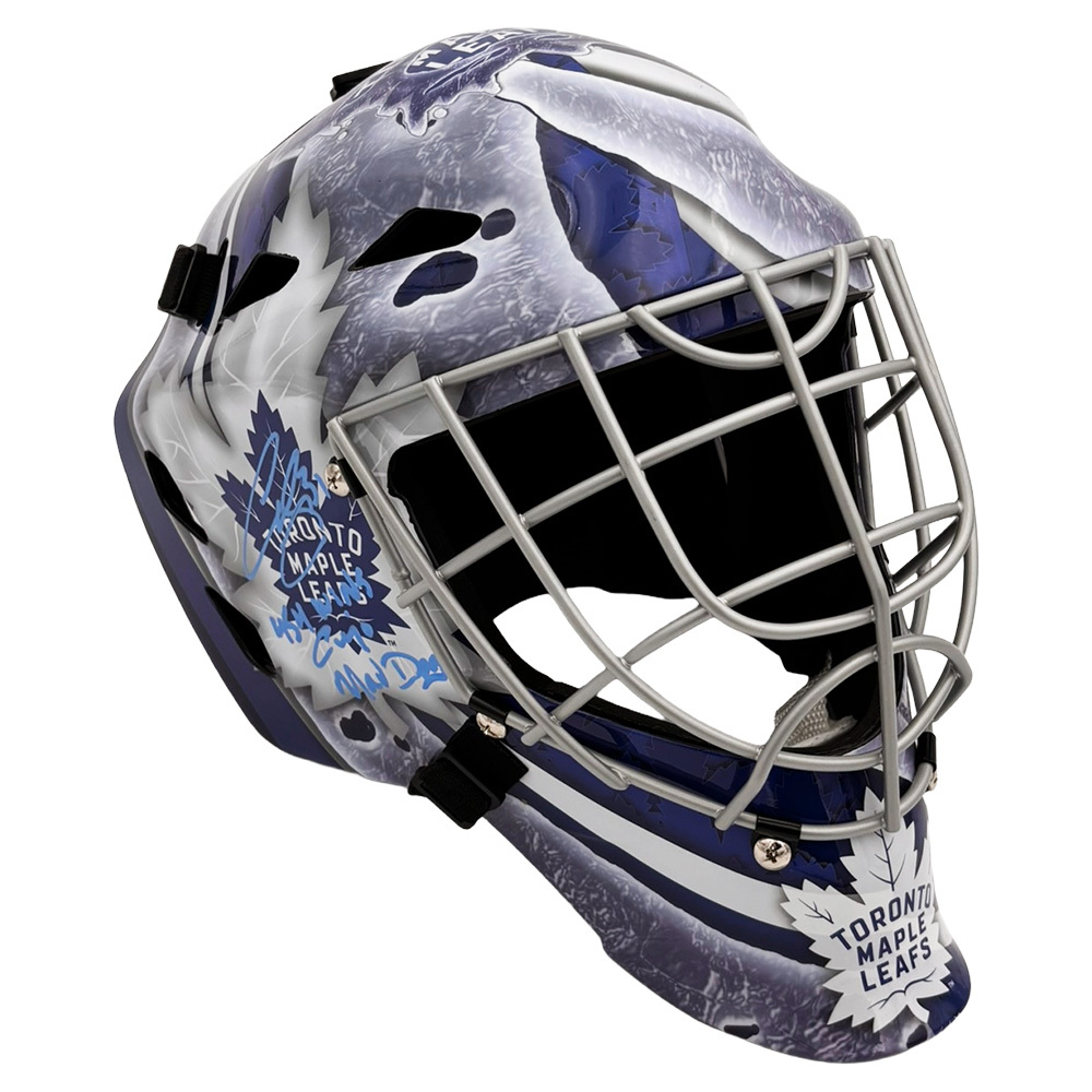 Curtis Joseph Autographed Toronto Maple Leafs Goalie Mask w/Multiple Inscriptions