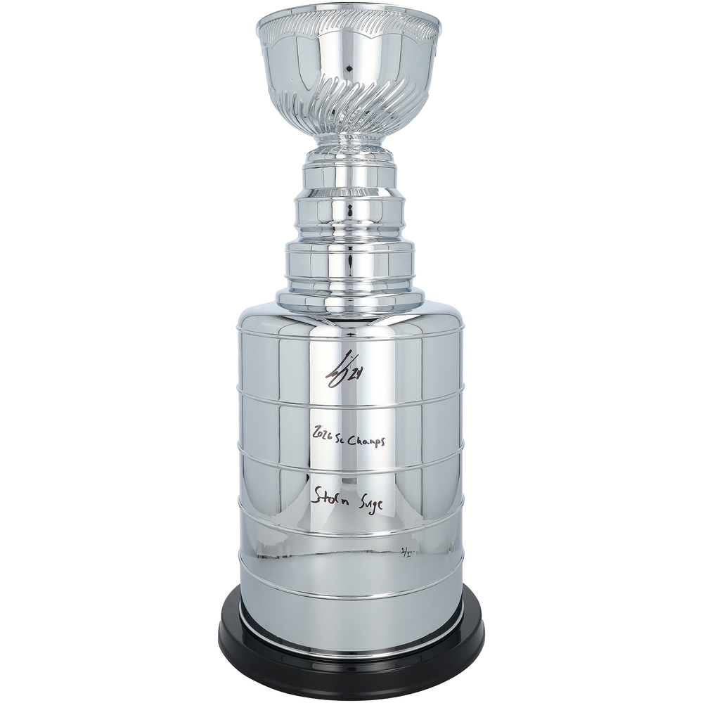 Seth Jarvis Carolina Hurricanes Autographed 2026 Stanley Cup Champions 2' Replica Stanley Cup with Multiple Inscriptions - Limited Edition 1 of 1