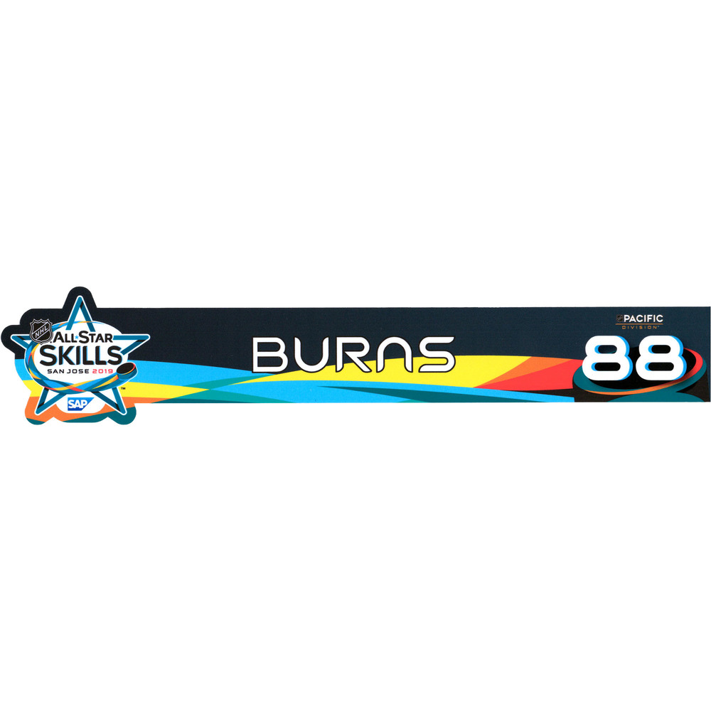 Brent Burns San Jose Sharks Event-Used #88 Locker Nameplate from All-Star Skills Competition