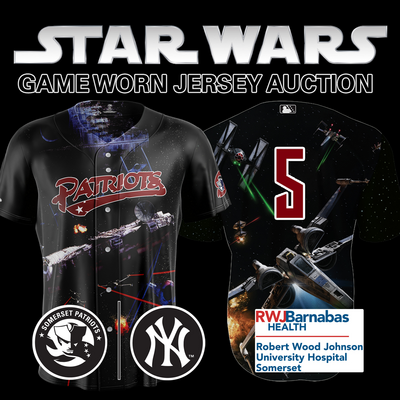 Pitcher Cole Ayers #5, Size 46 (LG), Game-Worn and signed Star Wars Jersey