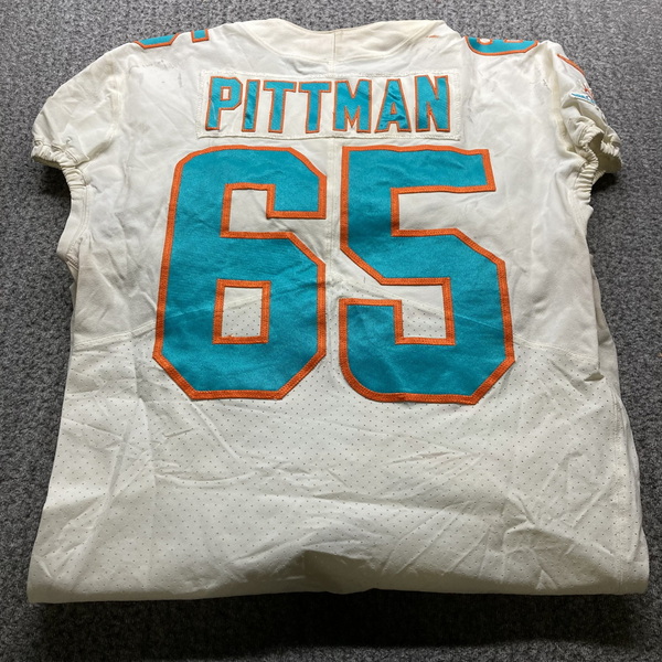 NFL - Dolphins Jamiyus Pittman Game Used Jersey 2018 Season Size 44