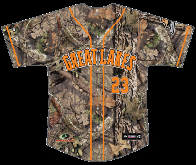 #8 Jack Dreyer Great Lakes Loons Game Worn Mossy Oak Jersey Size 48 - Extra Large