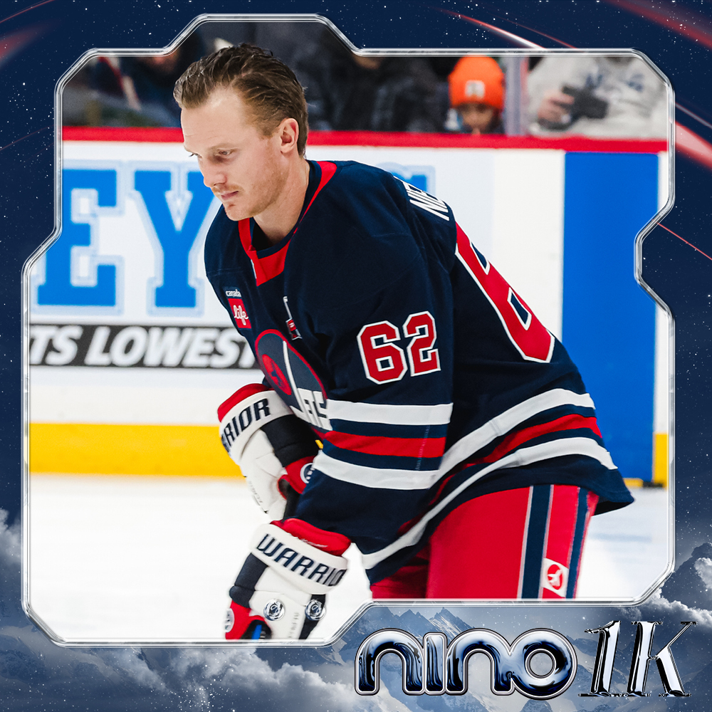 Gustav Nyquist #14 Warmup Worn Nino Niederreiter Commemorative Jersey