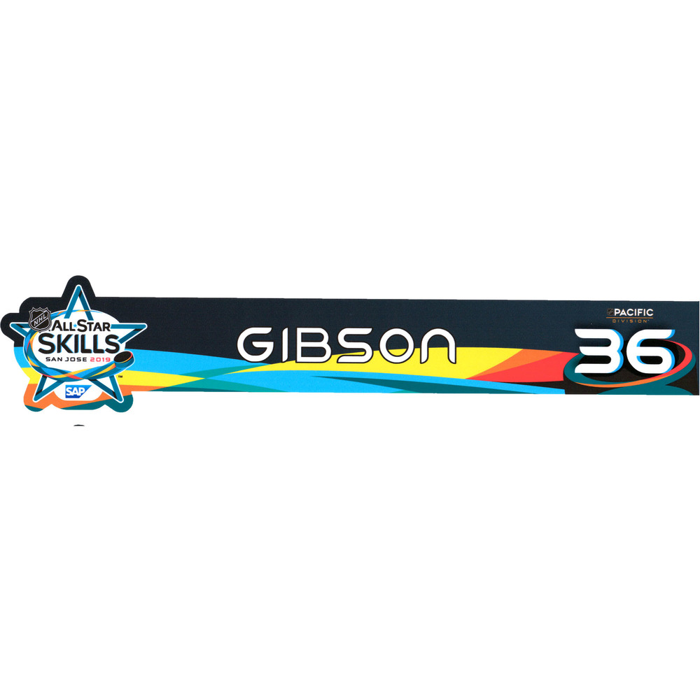 John Gibson Anaheim Ducks Event-Used #36 Locker Nameplate from All-Star Skills Competition