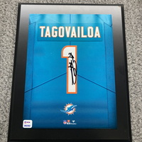 NFL - Dolphins Tua Tagovailoa Signed Jersey Number Plaque