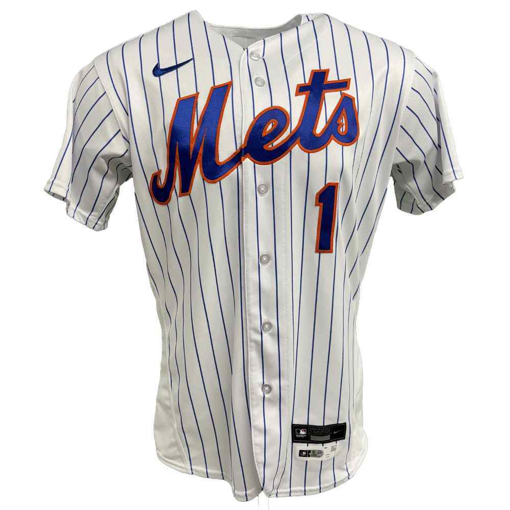 Jeff McNeil #1 - Game-Used White Pinstripe Jersey - 1-4, RBI