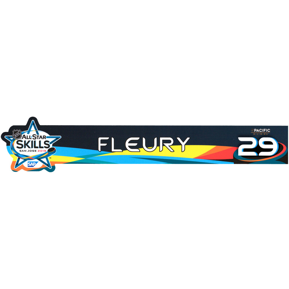 Marc-Andre Fleury Vegas Golden Knights Event-Used #29 Locker Nameplate from All-Star Skills Competition