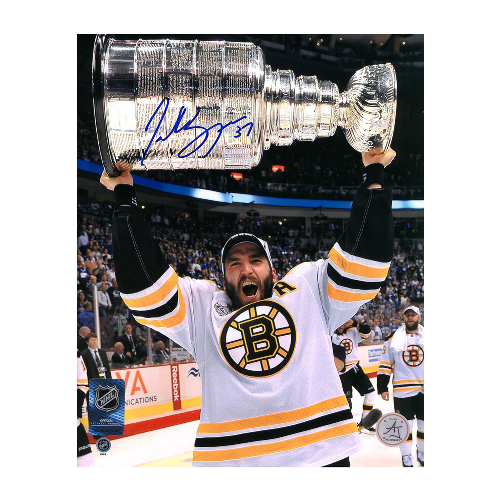 Patrice Bergeron Signed Boston Bruins 2011 Stanley Cup 8x10 Photo
