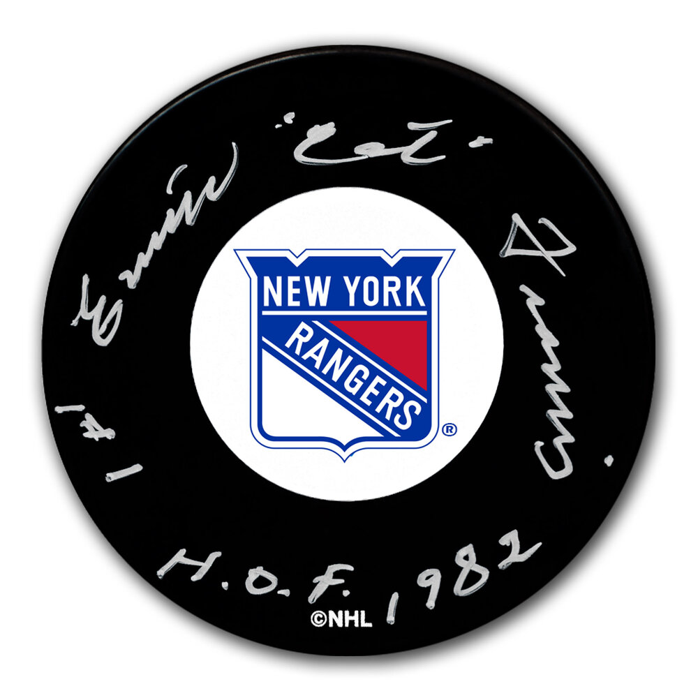 Emile Francis New York Rangers HOF Autographed Puck