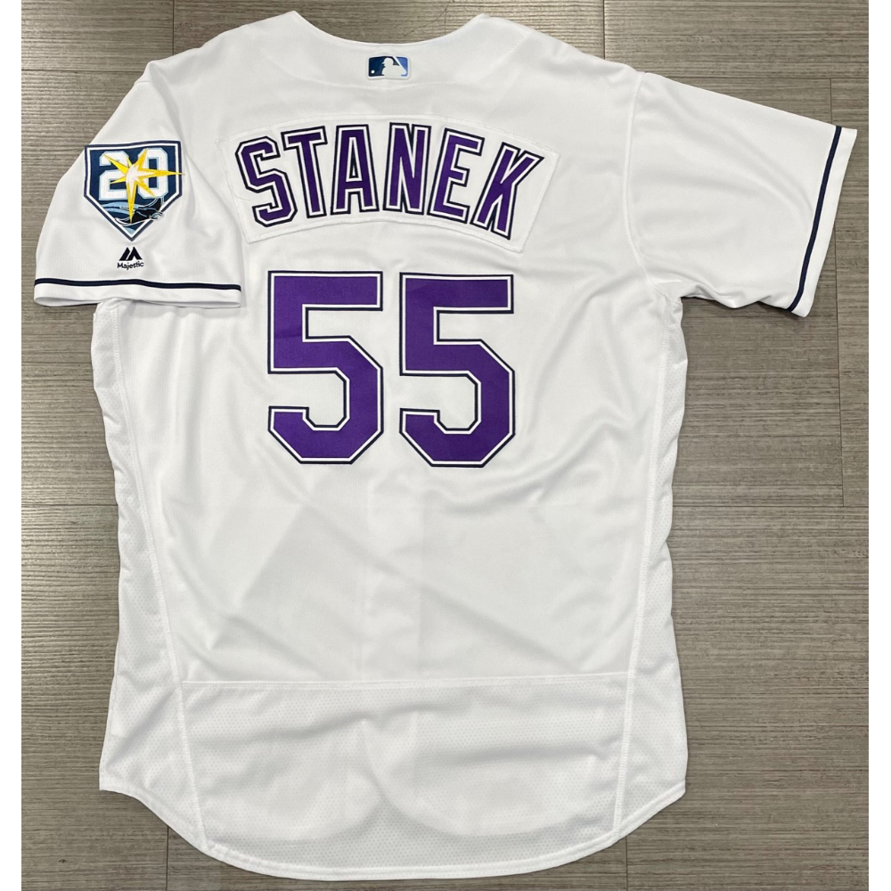 Game Used 20th Anniversary Devil Rays Jersey Ryne Stanek 3 Games