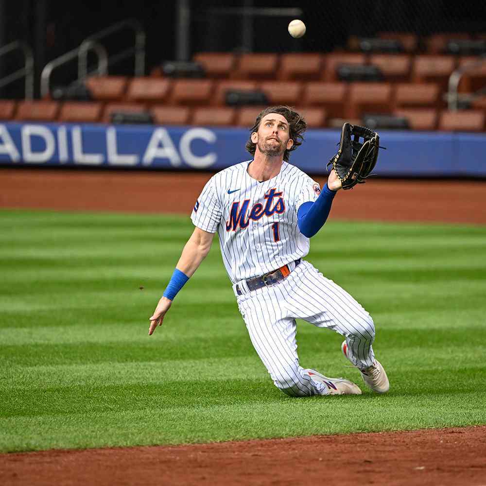 Mets ユニフォーム 星条旗デザイン サイズ: L Jeff McNeil #1 - Game-Used White Pinstripe Jersey - 1-4, RBI