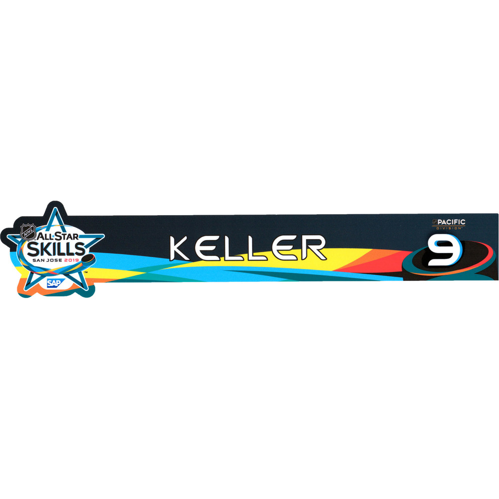 Clayton Keller Arizona Coyotes Event-Used #9 Locker Nameplate from All-Star Skills Competition