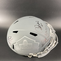 HOF - Multi Signed Replica Slate HOF Speed Helmet Signed by Ronde Barber...