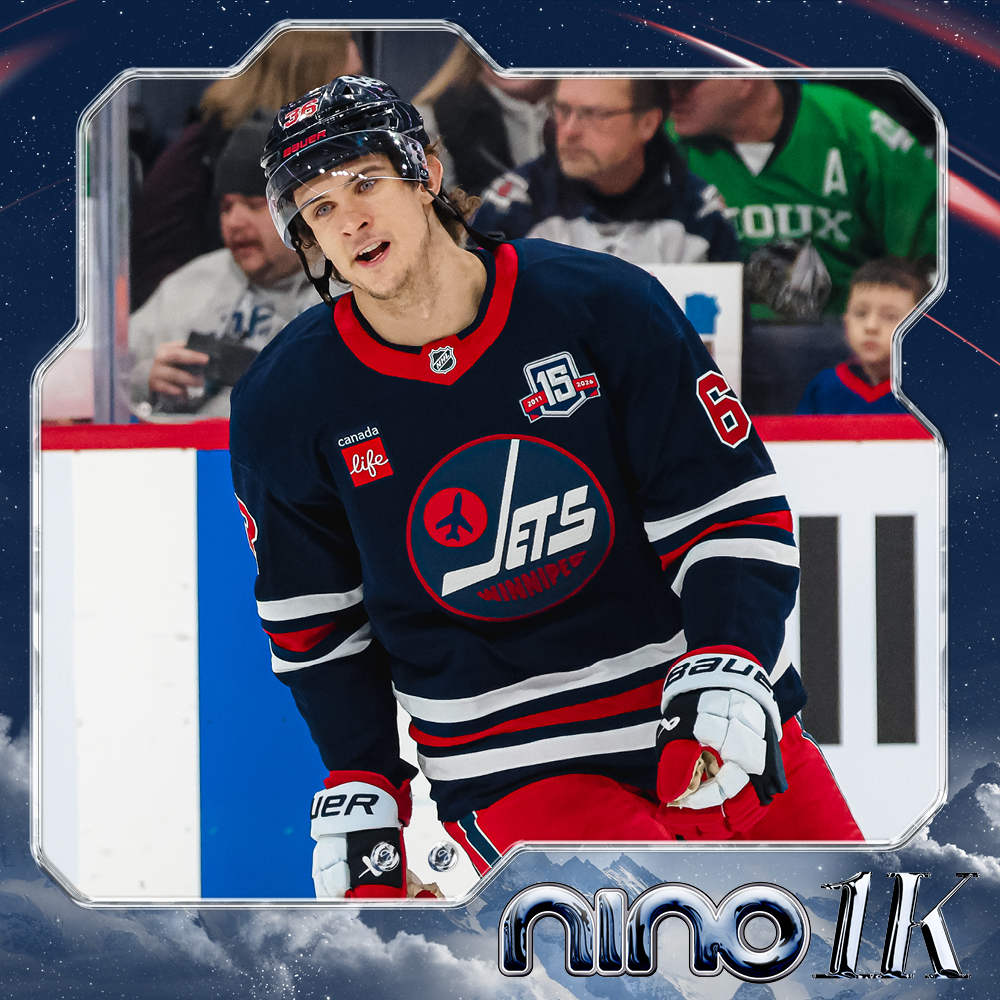 Morgan Barron #36 Warmup Worn Nino Niederreiter Commemorative Jersey